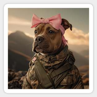 Staffy Soldier Sticker